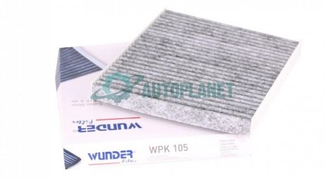 Фільтр салону Skoda Fabia/Roomster/VW Polo 99-10 (вугільний) WUNDER FILTER WPK 105 (фото 1)
