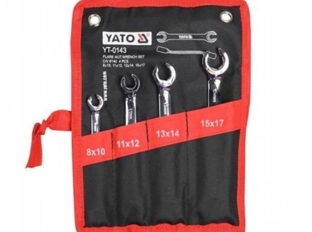 Ключі накидні : Відкриті, М= 8х10-15х17 мм, Н YATO YT0143