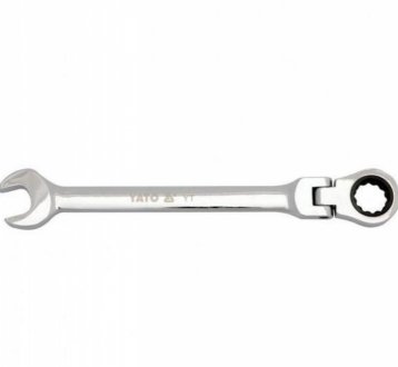 Ключ рожково-накидный с трещоткой и шарниром 19мм YATO YT-1685