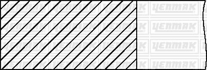 Комплект поршневих кілець (76,51/STD) (1,2/1,5/2,5) AUDI, VW 1,4-1,6 99-, (4цл) Yenmak 91-09306-000