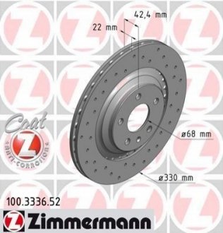 Тормозные диски задние ZIMMERMANN 100333652