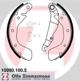 Тормозные колодки барабанные задние ZIMMERMANN 109901005