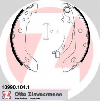 Тормозные колодки барабанные ZIMMERMANN 109901041 (фото 1)