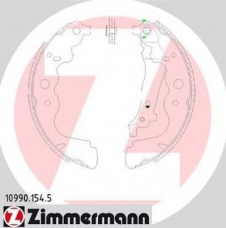 Тормозные колодки барабанные ZIMMERMANN 109901545 (фото 1)