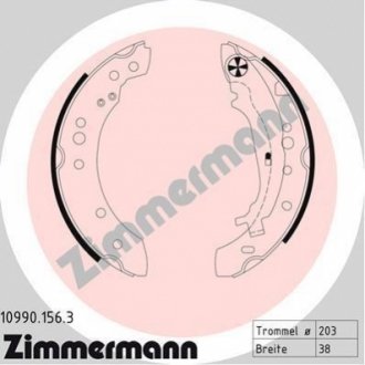 Тормозные колодки барабанные ZIMMERMANN 109901563