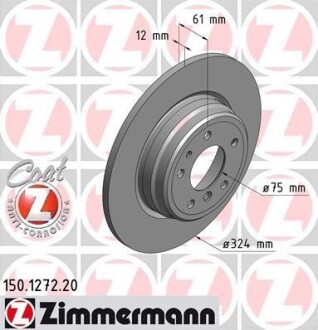 Тормозные диски задние ZIMMERMANN 150127220