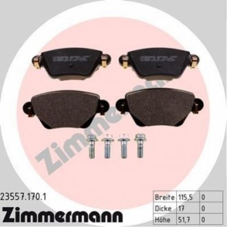 Колодки тормозные ZIMMERMANN 23557.170.1