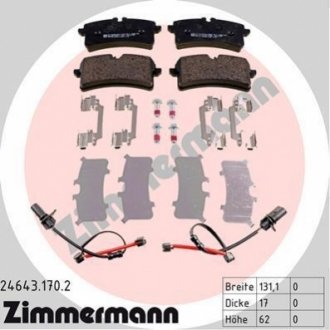 Тормозные колодки дисковые задние ZIMMERMANN 246431702