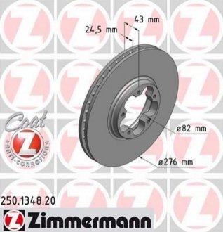 Тормозные диски передние ZIMMERMANN 250134820