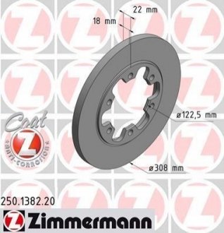 Гальмівні диски задні ZIMMERMANN 250138220 (фото 1)