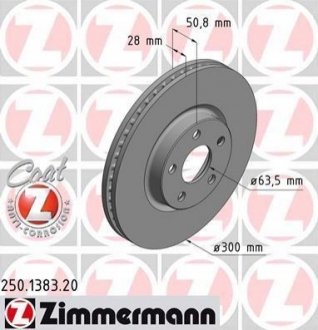 Тормозные диски передние ZIMMERMANN 250138320