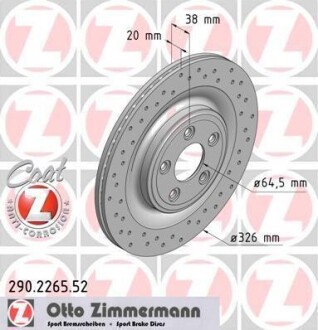 Диск тормозной SPORT Z ZIMMERMANN 290226552