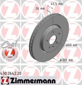 Тормозные диски передние 16 ZIMMERMANN 430264220 (фото 1)