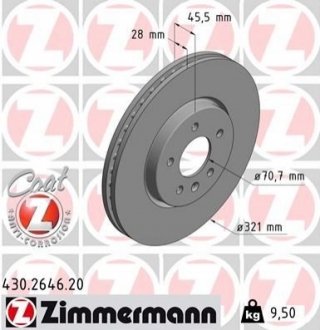 Тормозные диски передние ZIMMERMANN 430264620