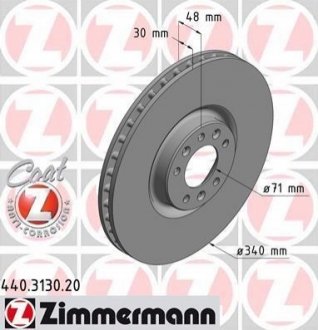 Тормозные диски передние ZIMMERMANN 440313020