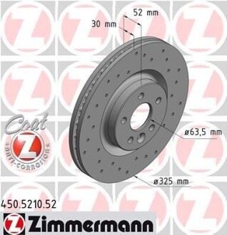 Диск тормозной SPORT Z ZIMMERMANN 450521052