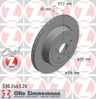 Гальмівні диски ZN задні ZIMMERMANN 530246320