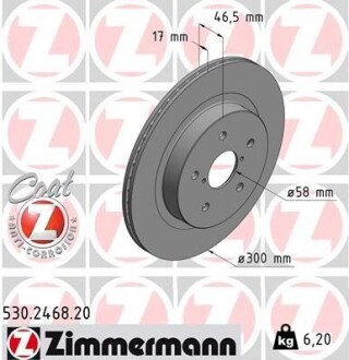 Тормозные диски ZIMMERMANN 530246820